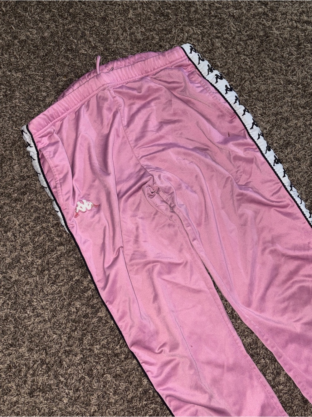 Kappa Pink Track Pants with Logo Tape